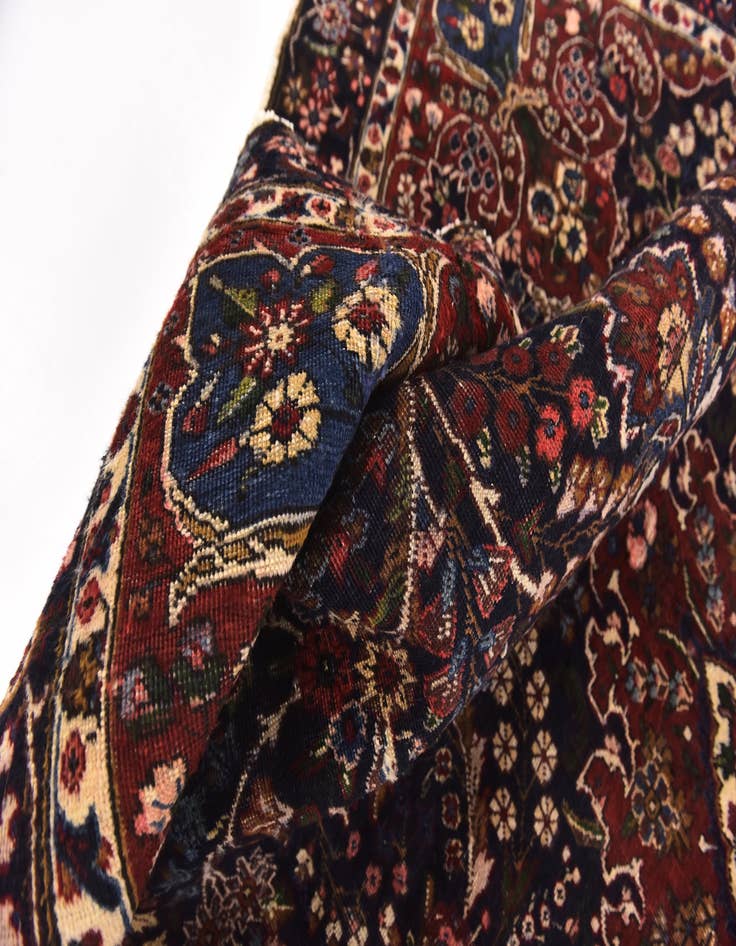 Detail image of 7' 7 x 11' Hand Knotted Mashad Persian Wool Rug