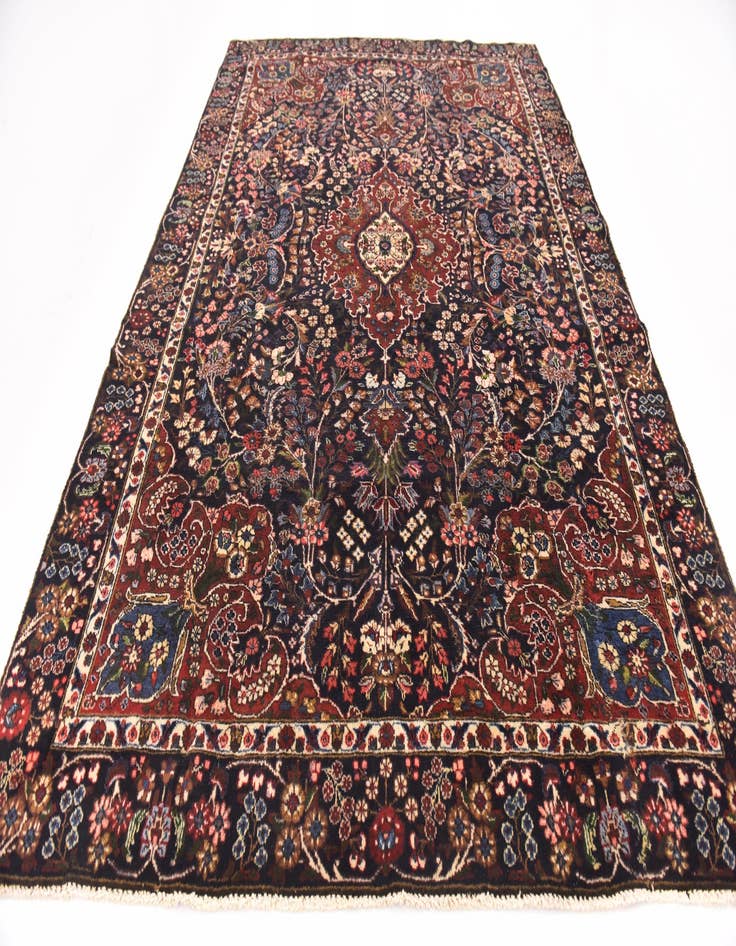 Detail image of 7' 7 x 11' Hand Knotted Mashad Persian Wool Rug