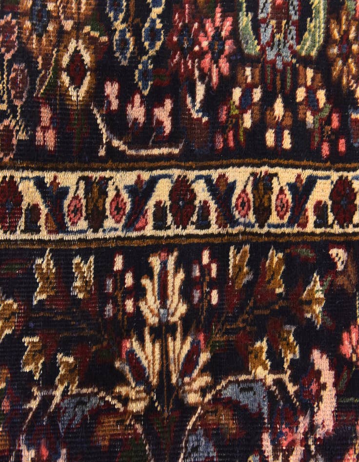 Detail image of 7' 7 x 11' Hand Knotted Mashad Persian Wool Rug