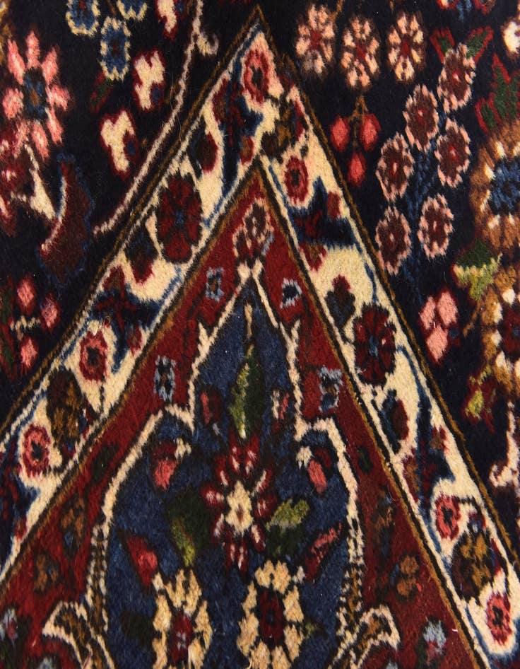 Detail image of 7' 7 x 11' Hand Knotted Mashad Persian Wool Rug