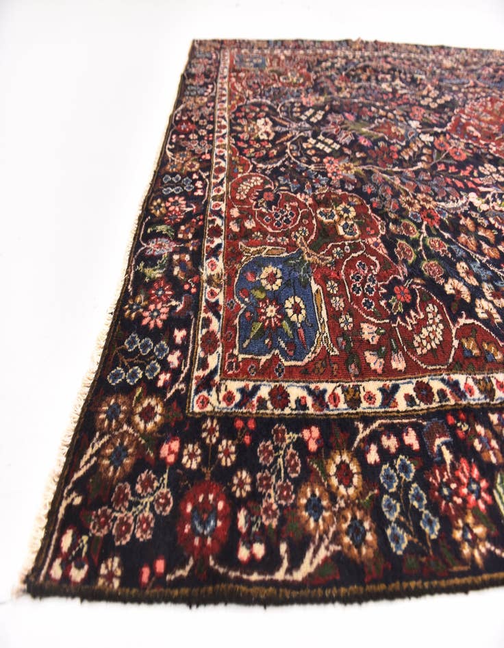 Detail image of 7' 7 x 11' Hand Knotted Mashad Persian Wool Rug