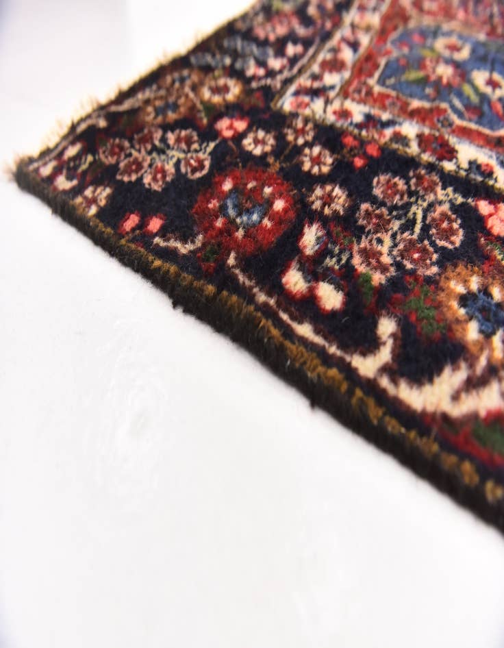 Detail image of 7' 7 x 11' Hand Knotted Mashad Persian Wool Rug