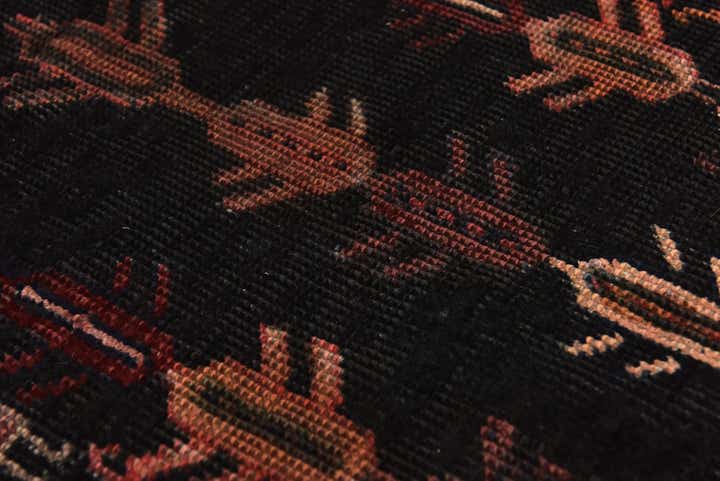 4' 7 x 7' 9 Hand Knotted Mazlaghan Persian Wool Rug