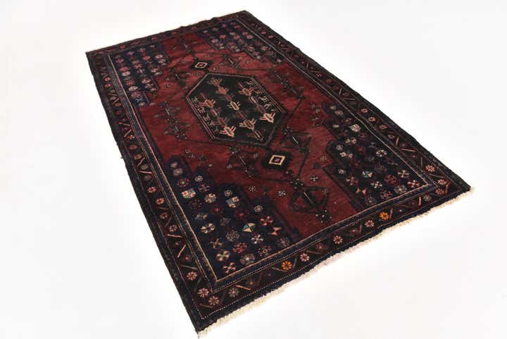 4' 7 x 7' 9 Hand Knotted Mazlaghan Persian Wool Rug