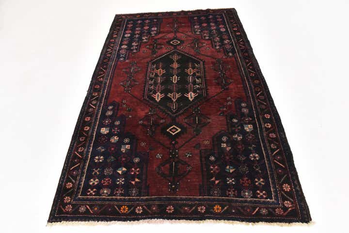 4' 7 x 7' 9 Hand Knotted Mazlaghan Persian Wool Rug