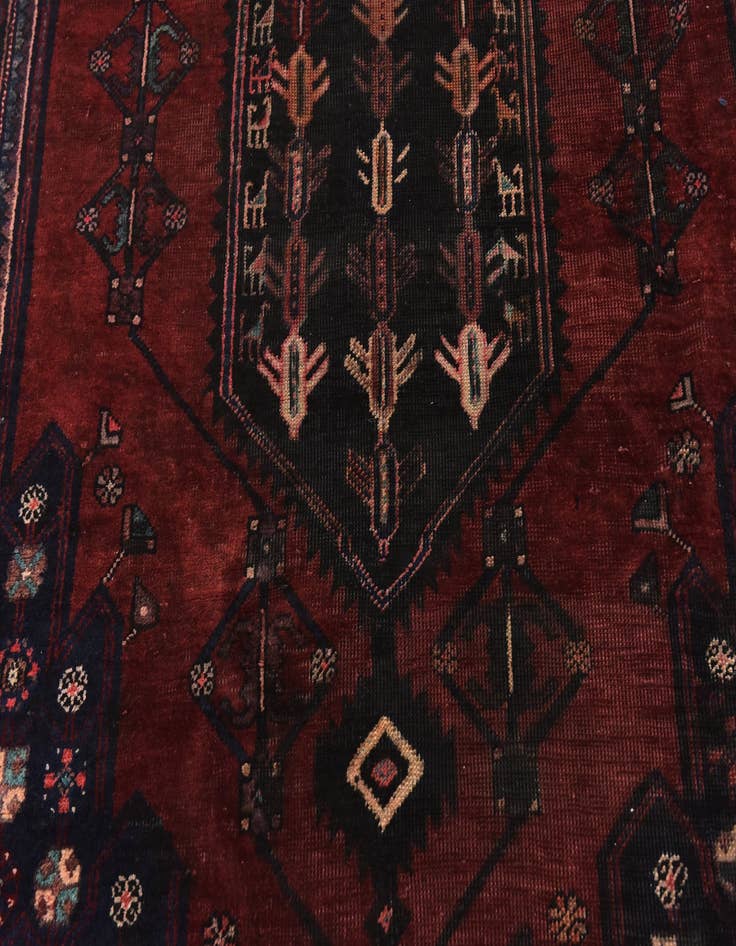 Detail image of 4' 7 x 7' 9 Hand Knotted Mazlaghan Persian Wool Rug