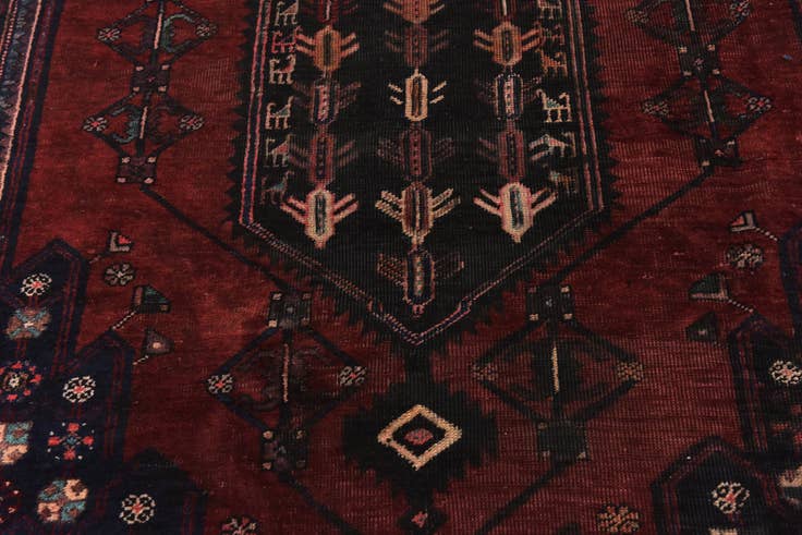 Detail image of 4' 7 x 7' 9 Hand Knotted Mazlaghan Persian Wool Rug