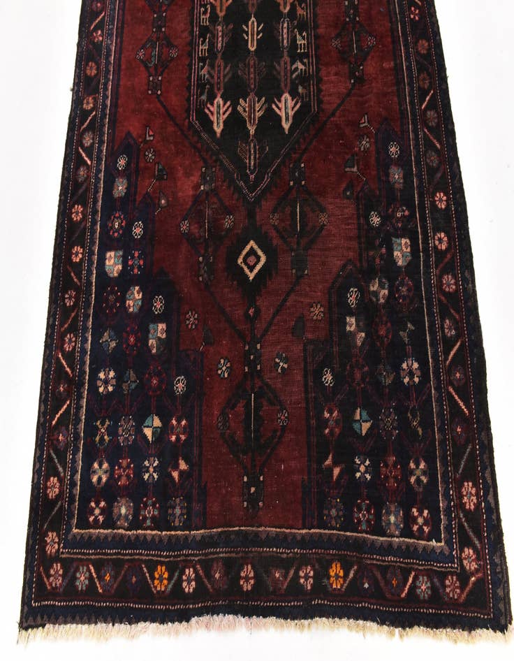 Detail image of 4' 7 x 7' 9 Hand Knotted Mazlaghan Persian Wool Rug