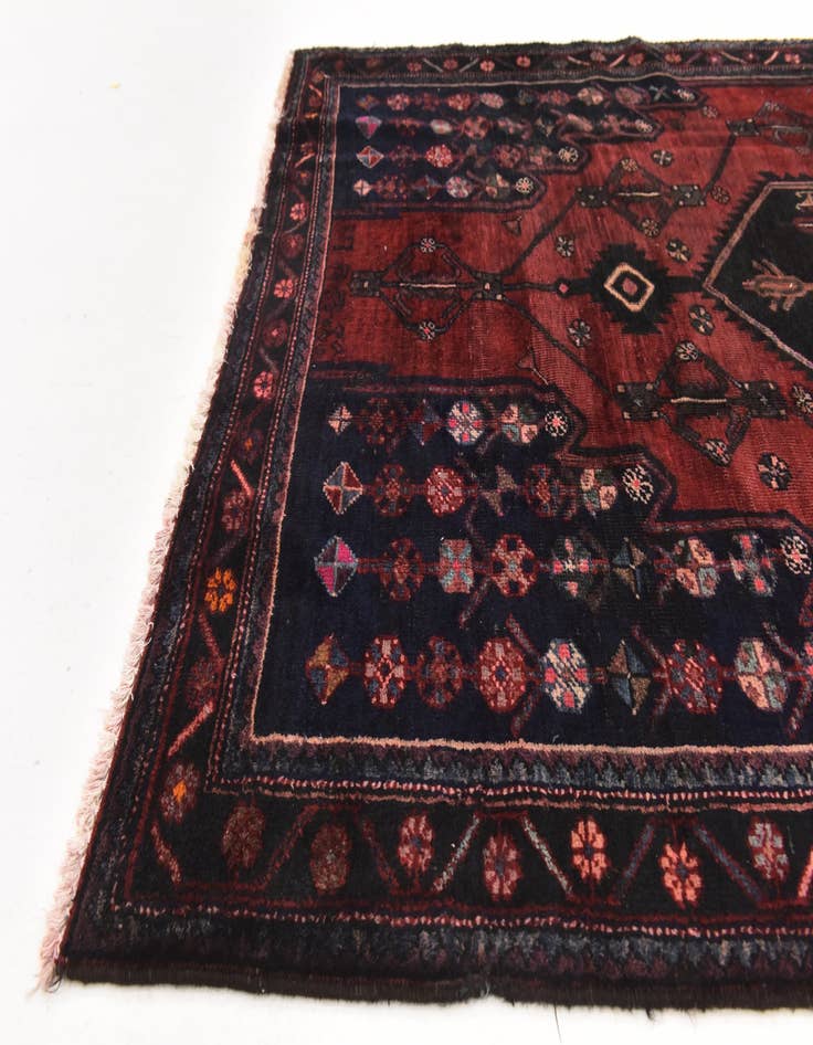 Detail image of 4' 7 x 7' 9 Hand Knotted Mazlaghan Persian Wool Rug