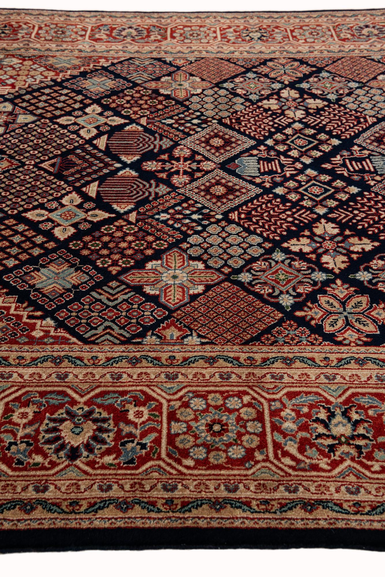 6' 7 x 9' 7 Hand Knotted Meimeh Oriental Wool Rug