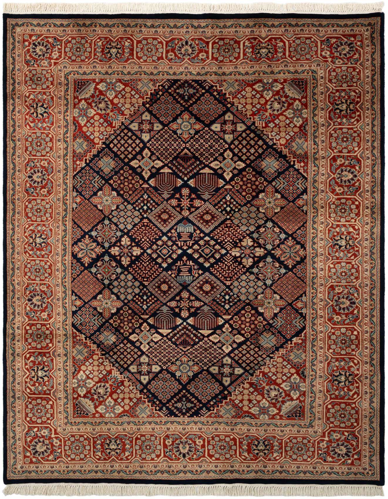 6' 7 x 9' 7 Hand Knotted Meimeh Oriental Wool Rug