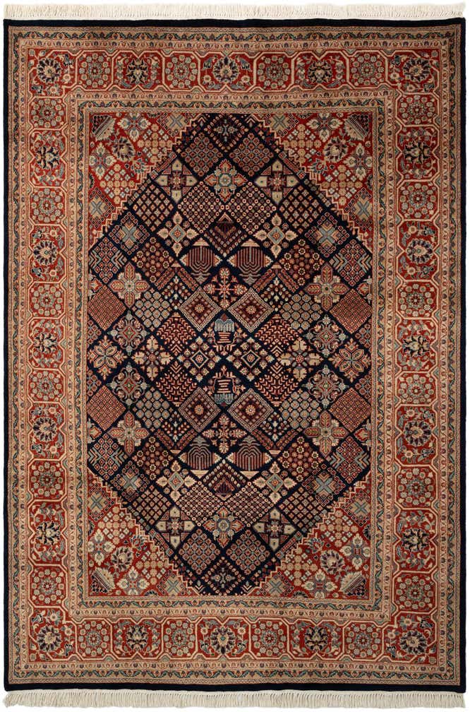 6' 7 x 9' 7 Hand Knotted Meimeh Oriental Wool Rug