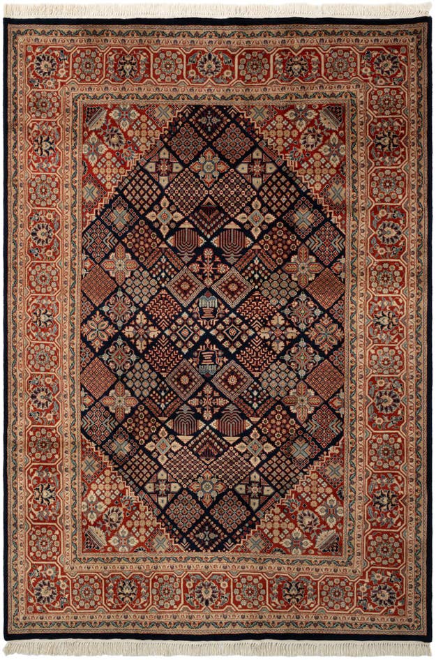 Detail image of 6' 7 x 9' 7 Hand Knotted Meimeh Oriental Wool Rug