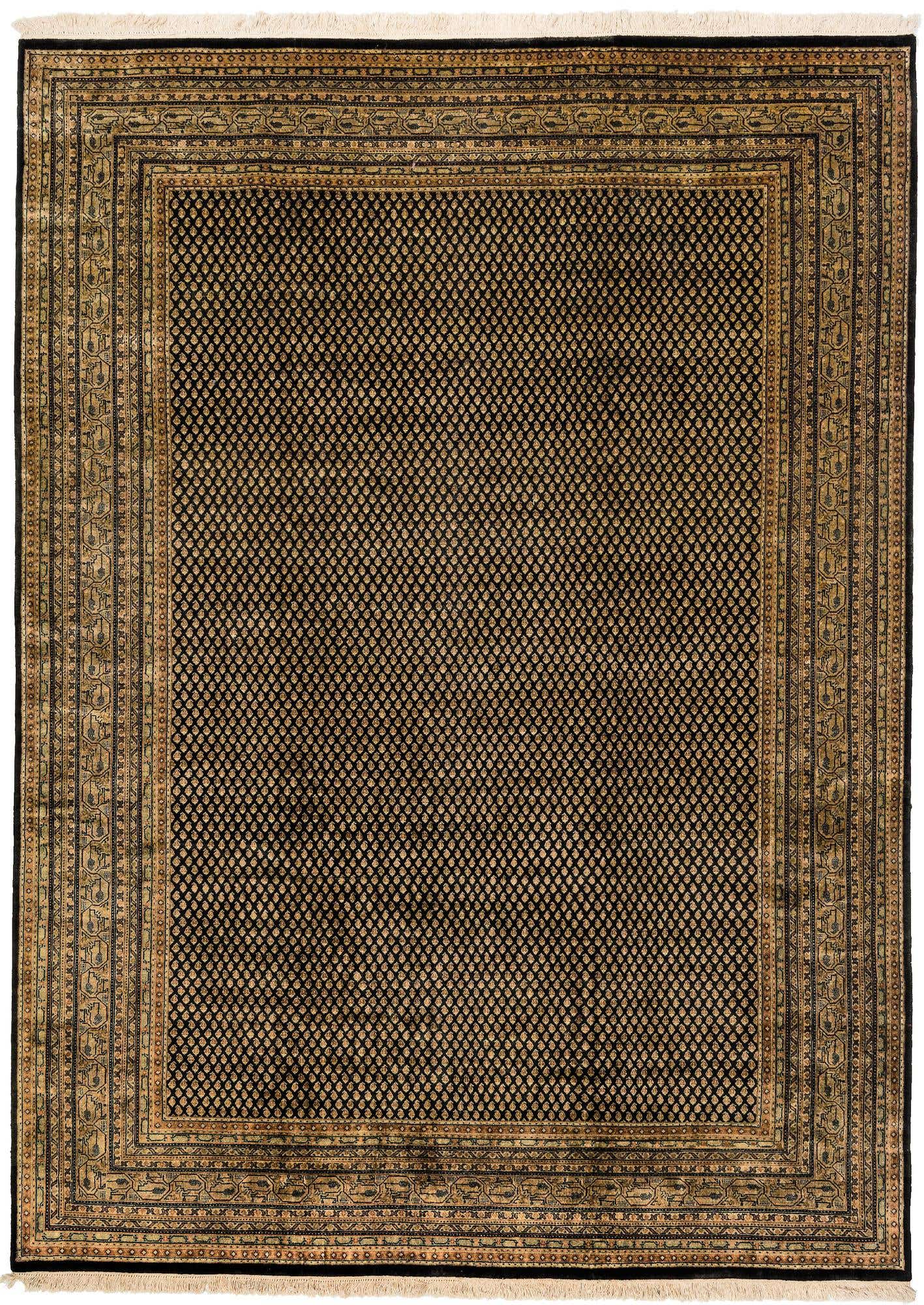 7' 2 x 10' Hand Knotted Mir Oriental Wool Rug