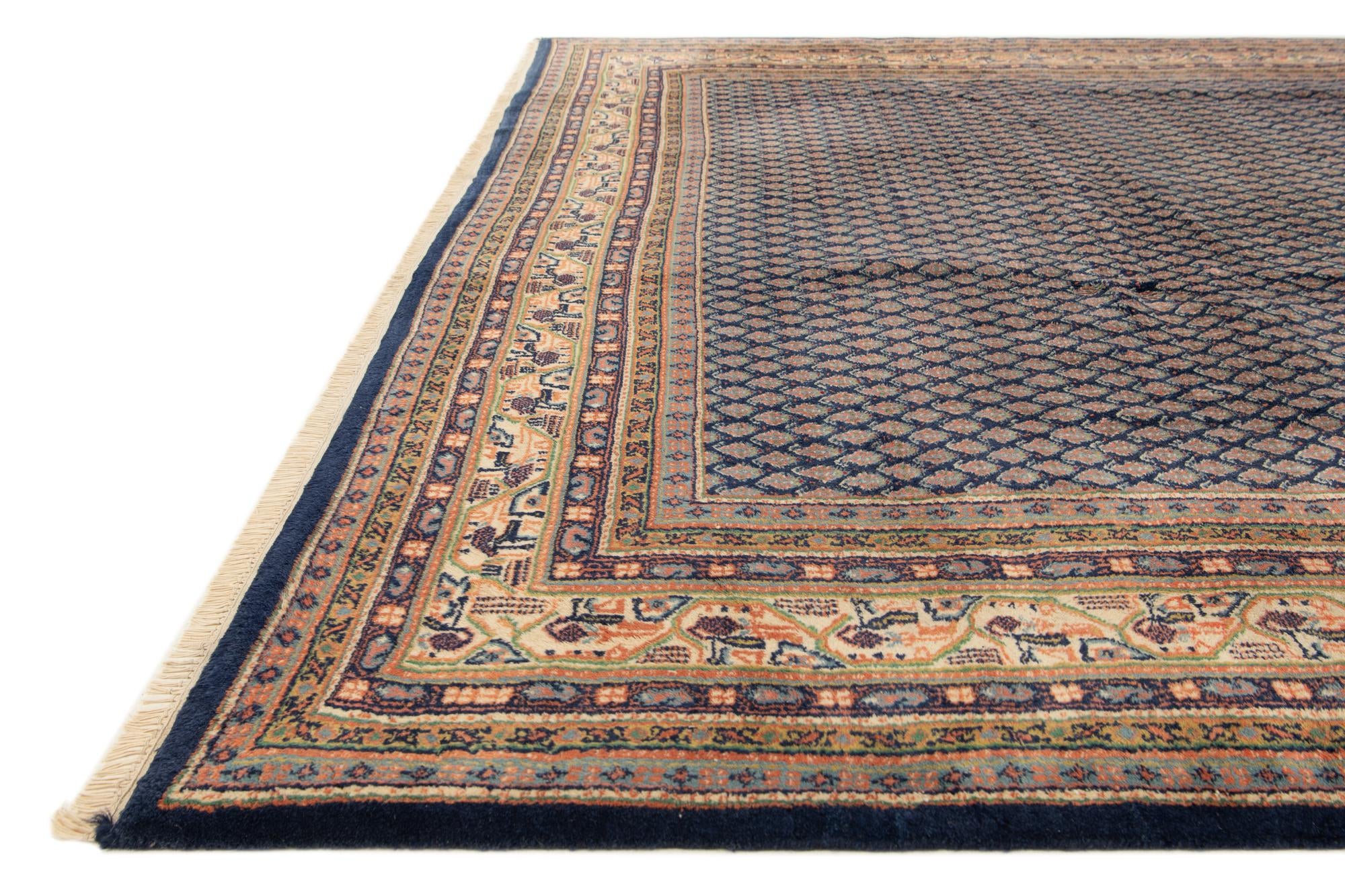 7' 4 x 10' 1 Hand Knotted Mir Wool Rug