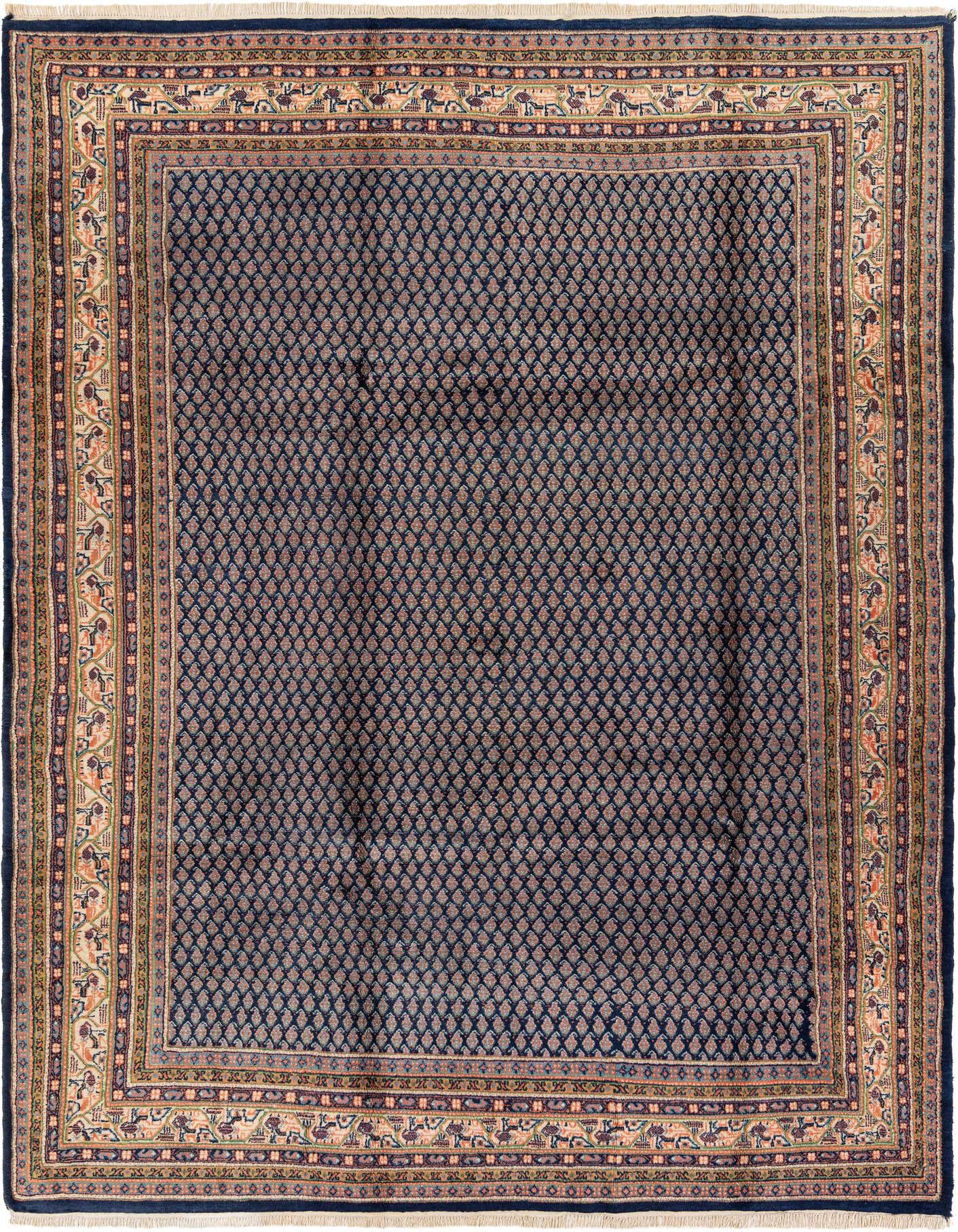7' 4 x 10' 1 Hand Knotted Mir Wool Rug