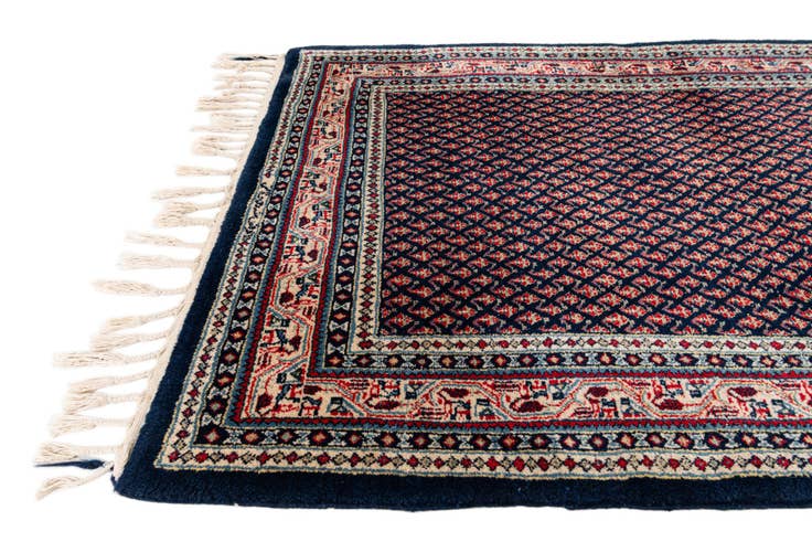 Detail image of 3' 9 x 5' 5 Hand Knotted Mir Wool Rug