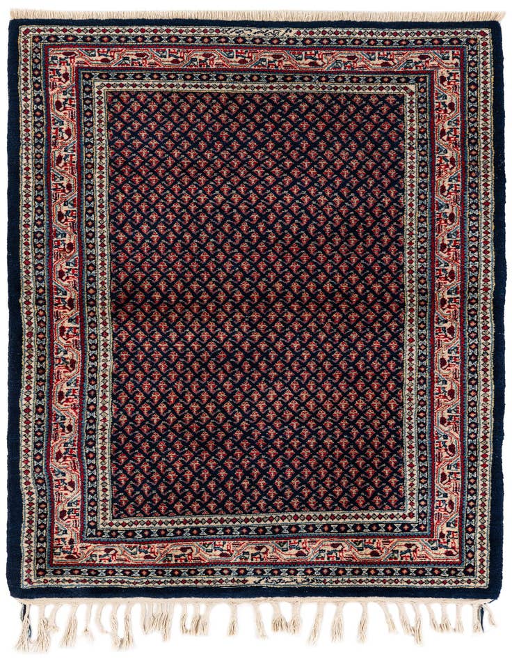 Detail image of 3' 9 x 5' 5 Hand Knotted Mir Wool Rug