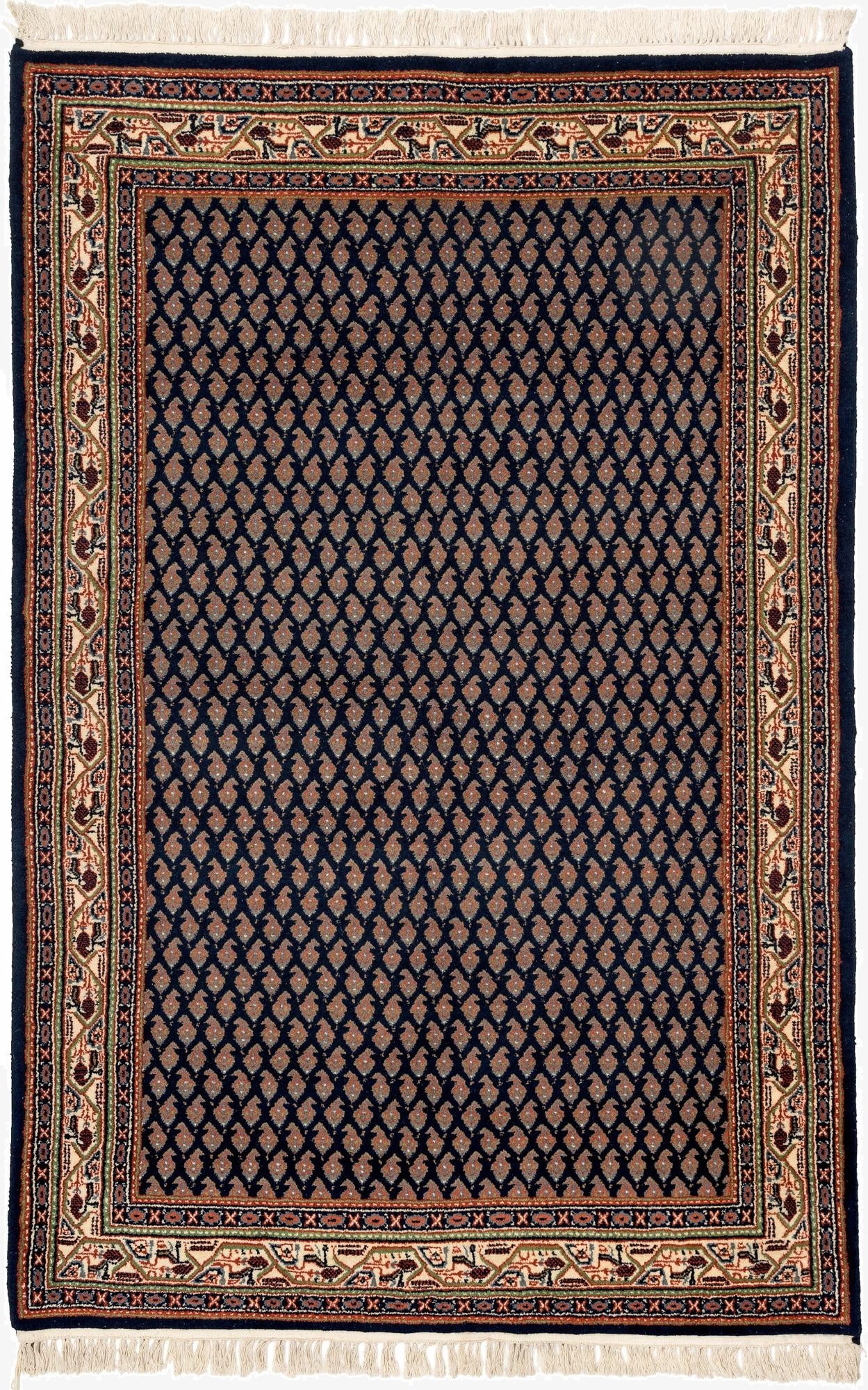 122cm x 185cm  Hand Knotted Mir Wool Rug