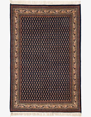 4' x 6' 1 Hand Knotted Mir Wool Rug