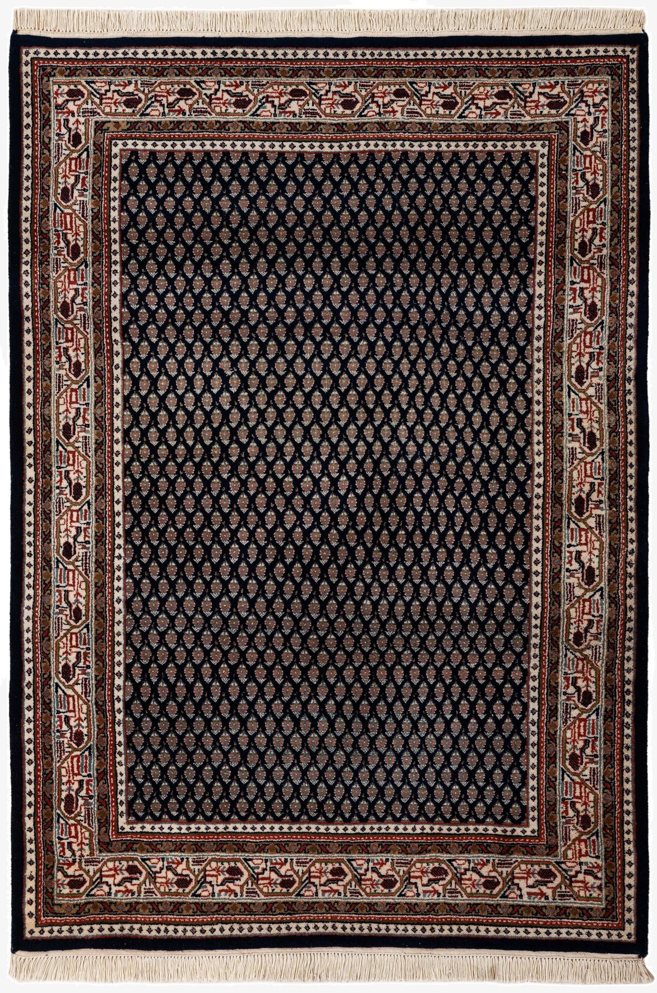 127cm x 183cm  Hand Knotted Mir Wool Rug