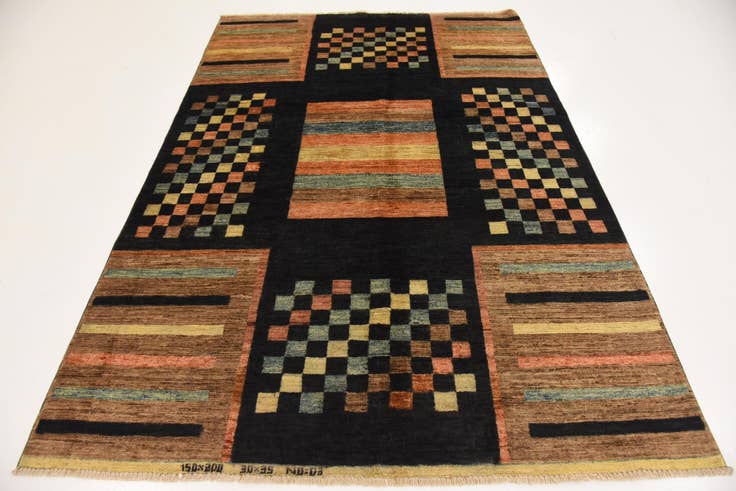 Detail image of 4' 10 x 6' 10 Hand Knotted Modern Ziegler Rug
