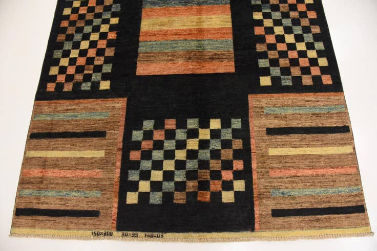 Detail image of 4' 10 x 6' 10 Hand Knotted Modern Ziegler Rug