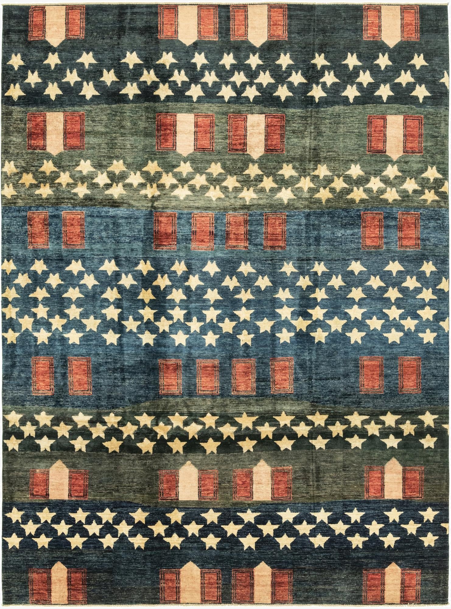 8' 3 x 11' 5  Hand Knotted Modern Ziegler Rug