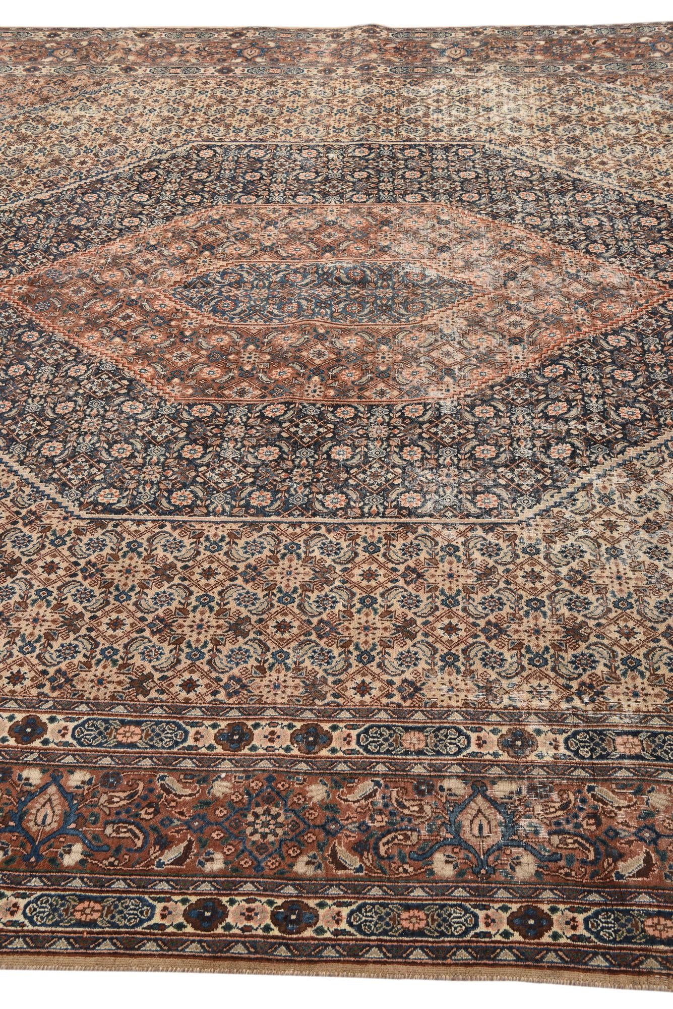8' 8 x 12' 3 Hand Knotted Mood Persian Wool Rug