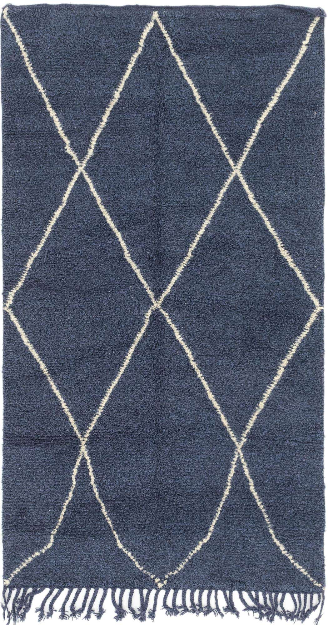 4' 8 x 8' 6 Hand Knotted Moroccan Wool Rug