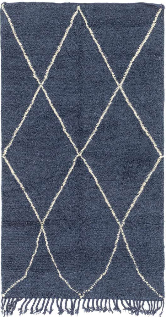 4' 8 x 8' 6 Hand Knotted Moroccan Wool Rug