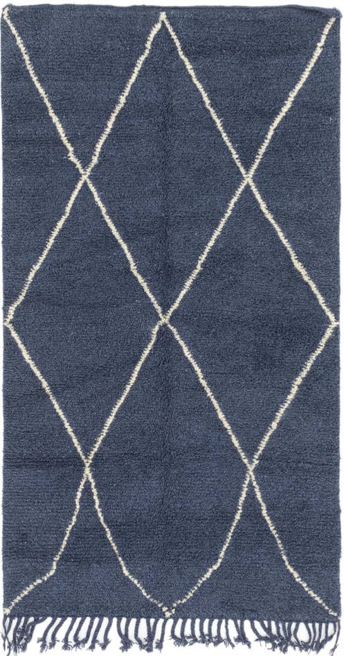 Detail image of 4' 8 x 8' 6 Hand Knotted Moroccan Wool Rug