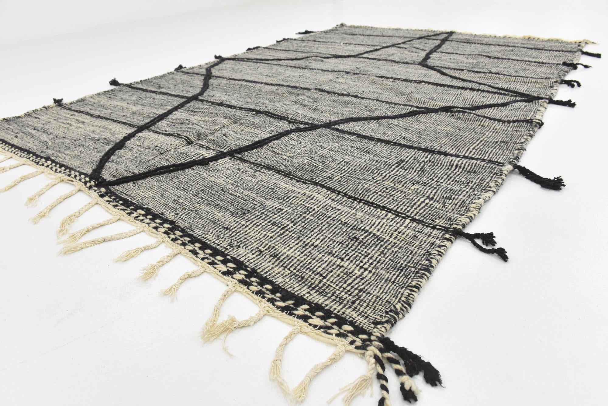 6' 3 x 10' 4 Hand Knotted Moroccan Wool Rug
