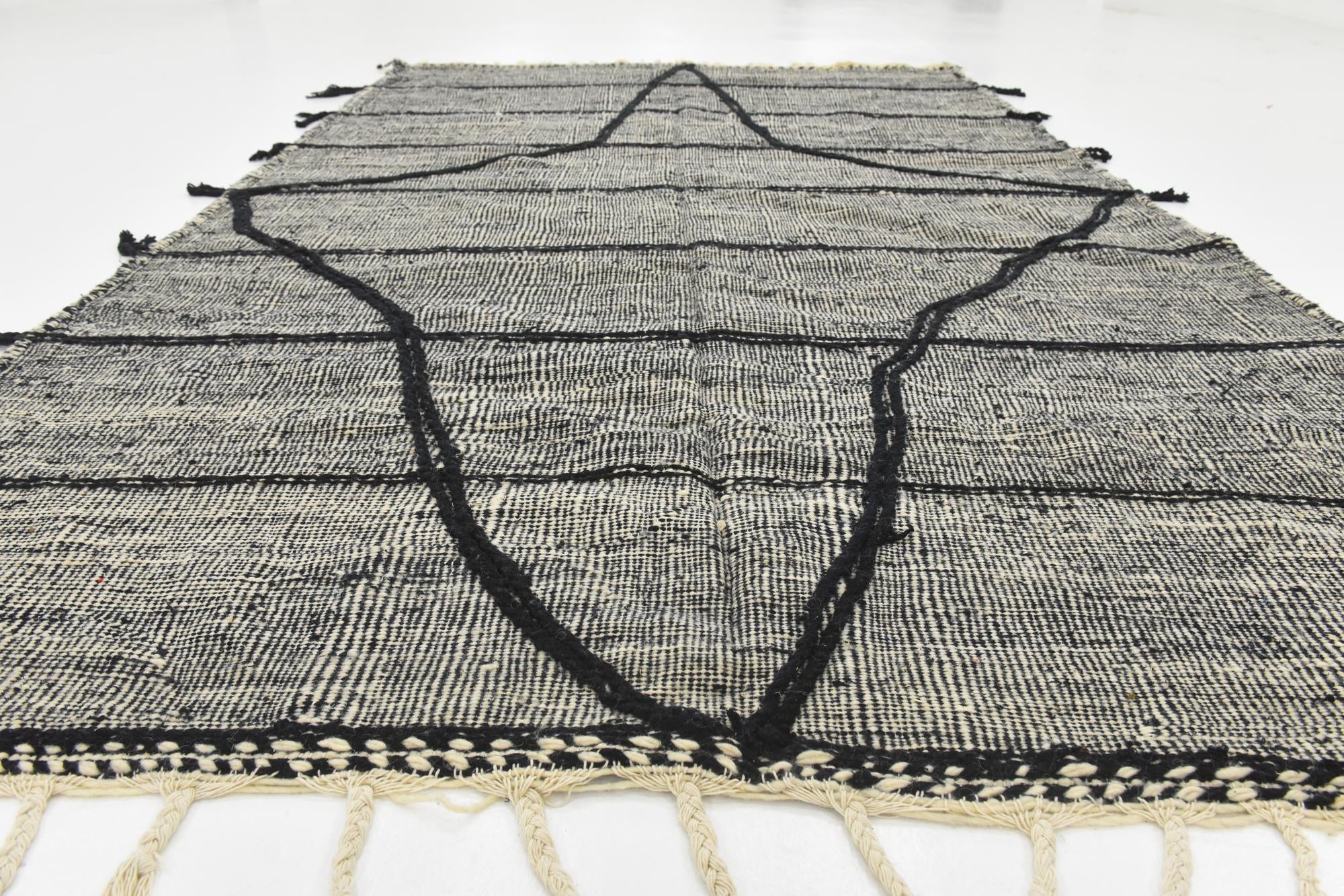 6' 3 x 10' 4 Hand Knotted Moroccan Wool Rug