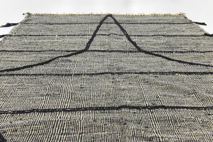 Detail image of 6' 3 x 10' 4 Hand Knotted Moroccan Wool Rug