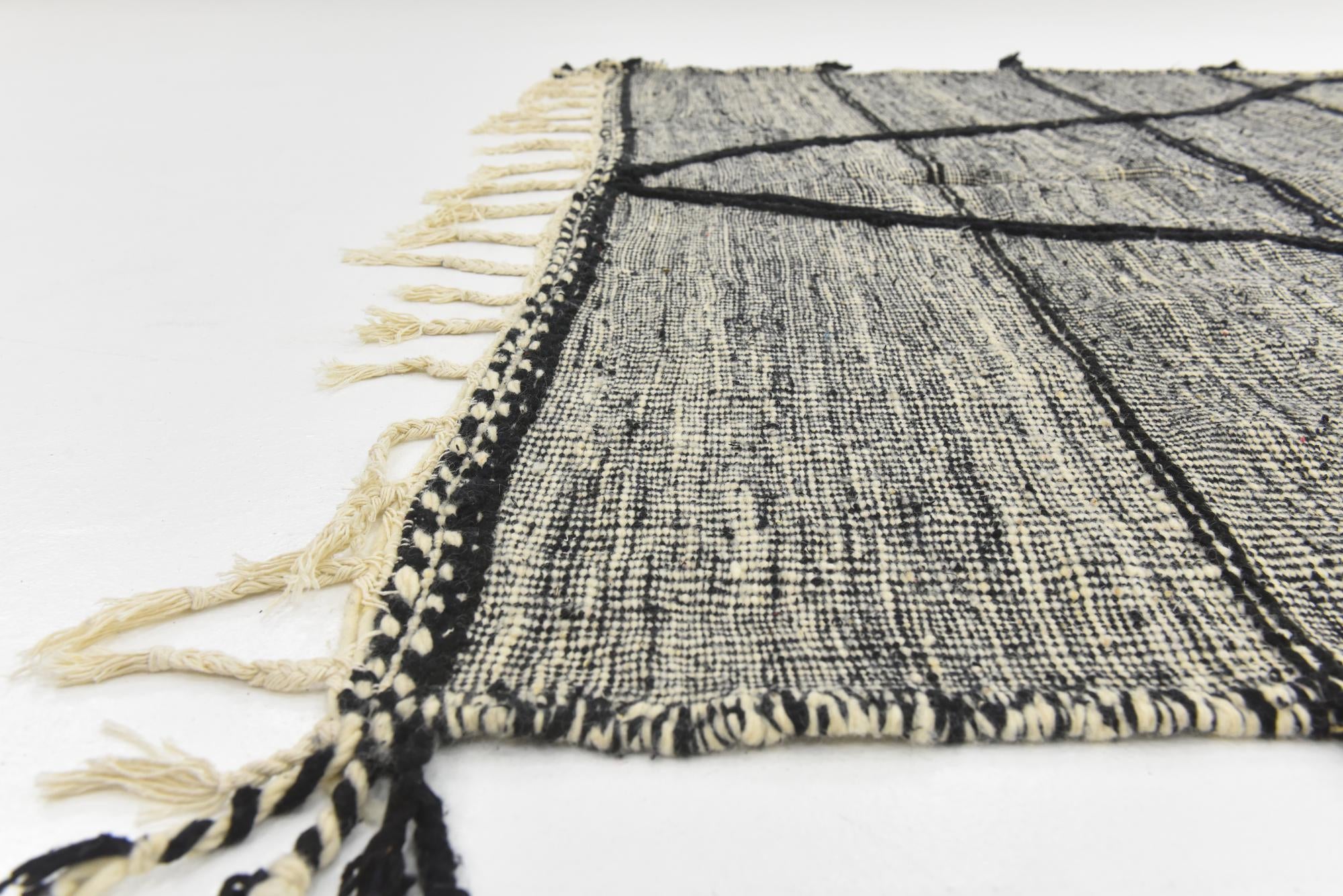 6' 3 x 10' 4 Hand Knotted Moroccan Wool Rug