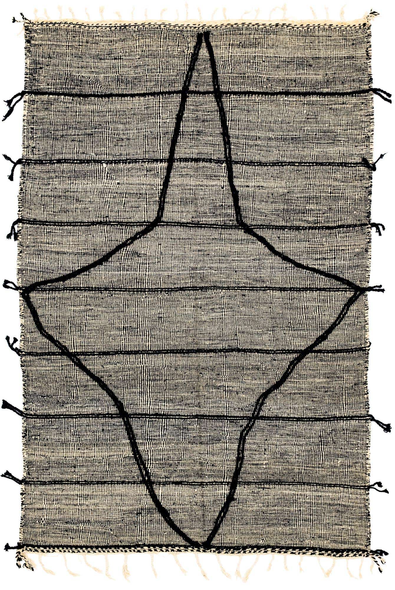 6' 3 x 10' 4 Hand Knotted Moroccan Wool Rug
