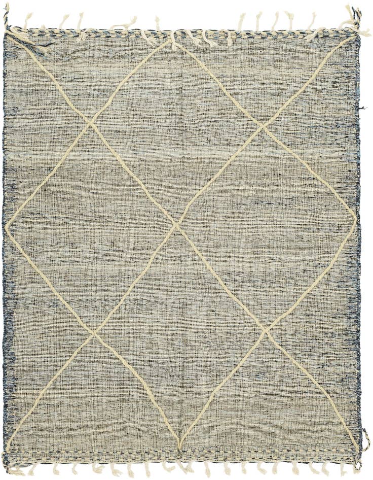 Detail image of 6' 2 x 9' 2 Hand Knotted Moroccan Wool Rug