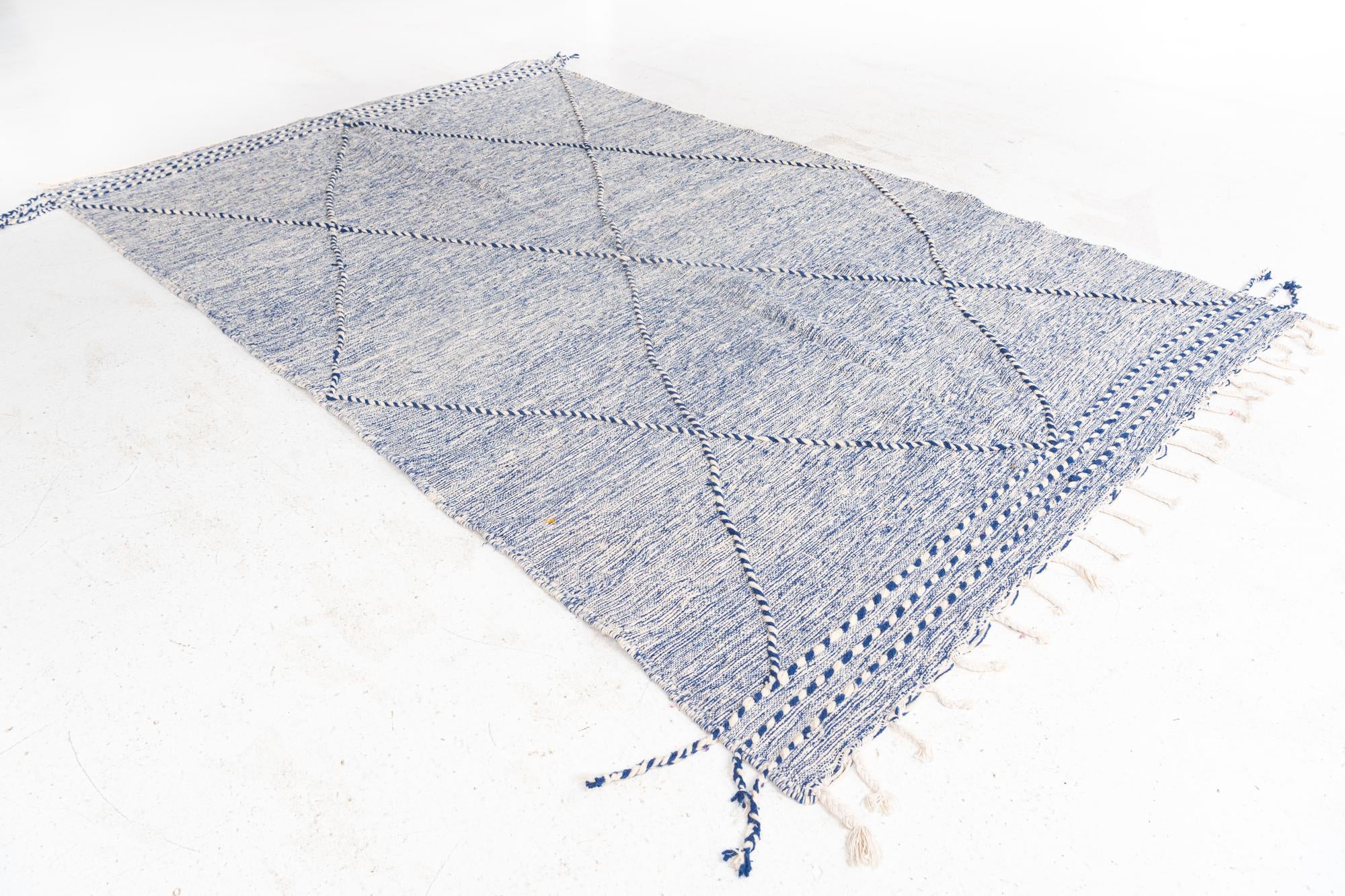 6' 4 x 10' 3 Hand Knotted Moroccan Wool Rug