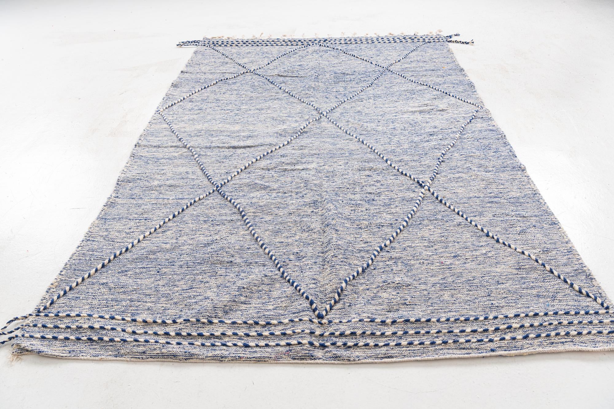 6' 4 x 10' 3 Hand Knotted Moroccan Wool Rug