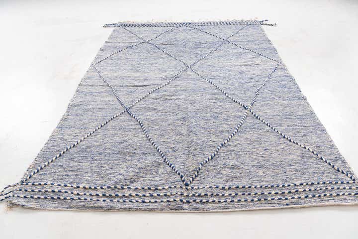 6' 4 x 10' 3 Hand Knotted Moroccan Wool Rug