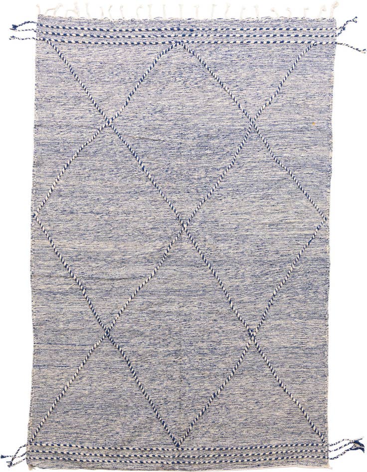 Detail image of 6' 4 x 10' 3 Hand Knotted Moroccan Wool Rug