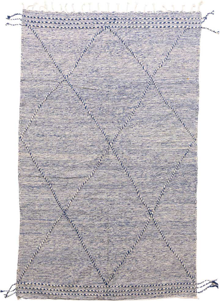 6' 4 x 10' 3 Hand Knotted Moroccan Wool Rug