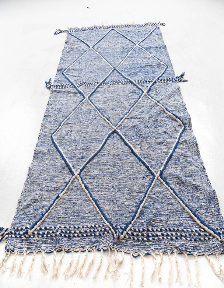 Detail image of 6' 5 x 10'  Hand Knotted Moroccan Wool Rug