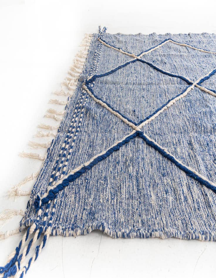 Detail image of 6' 5 x 10'  Hand Knotted Moroccan Wool Rug