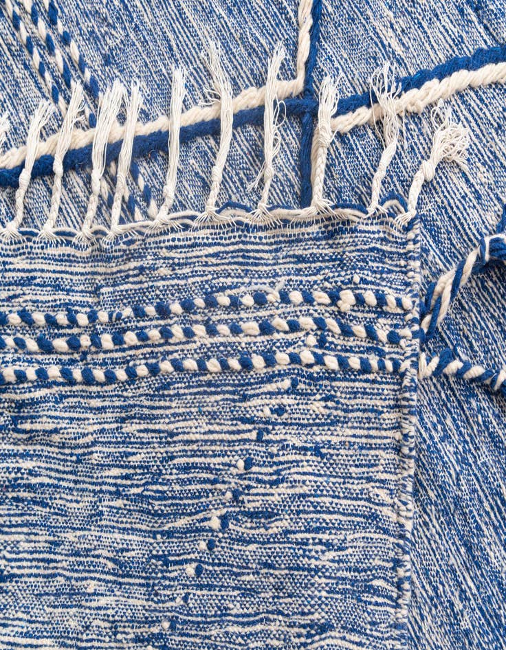 Detail image of 6' 5 x 10'  Hand Knotted Moroccan Wool Rug