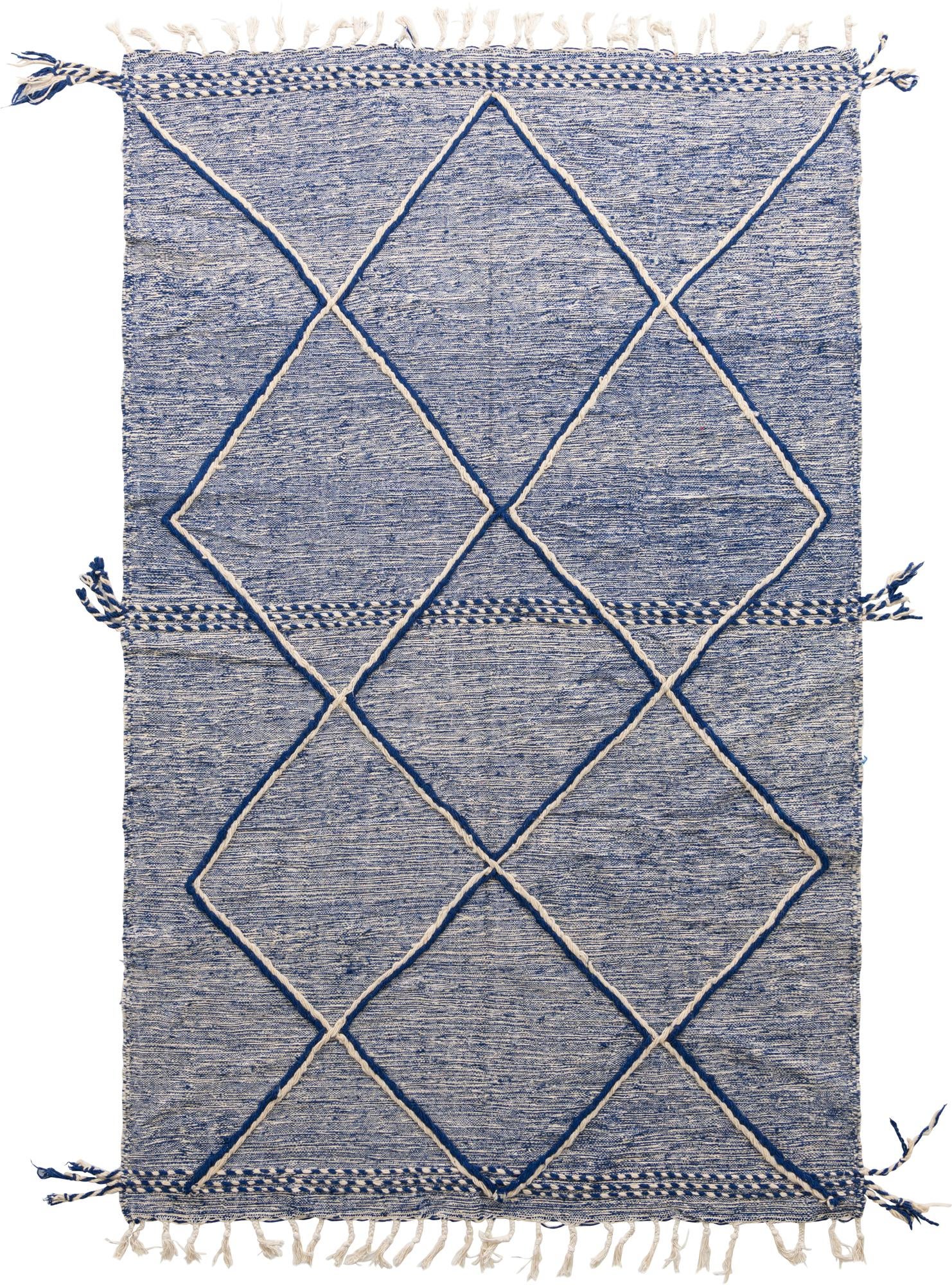 6' 5 x 10' Hand Knotted Moroccan Wool Rug