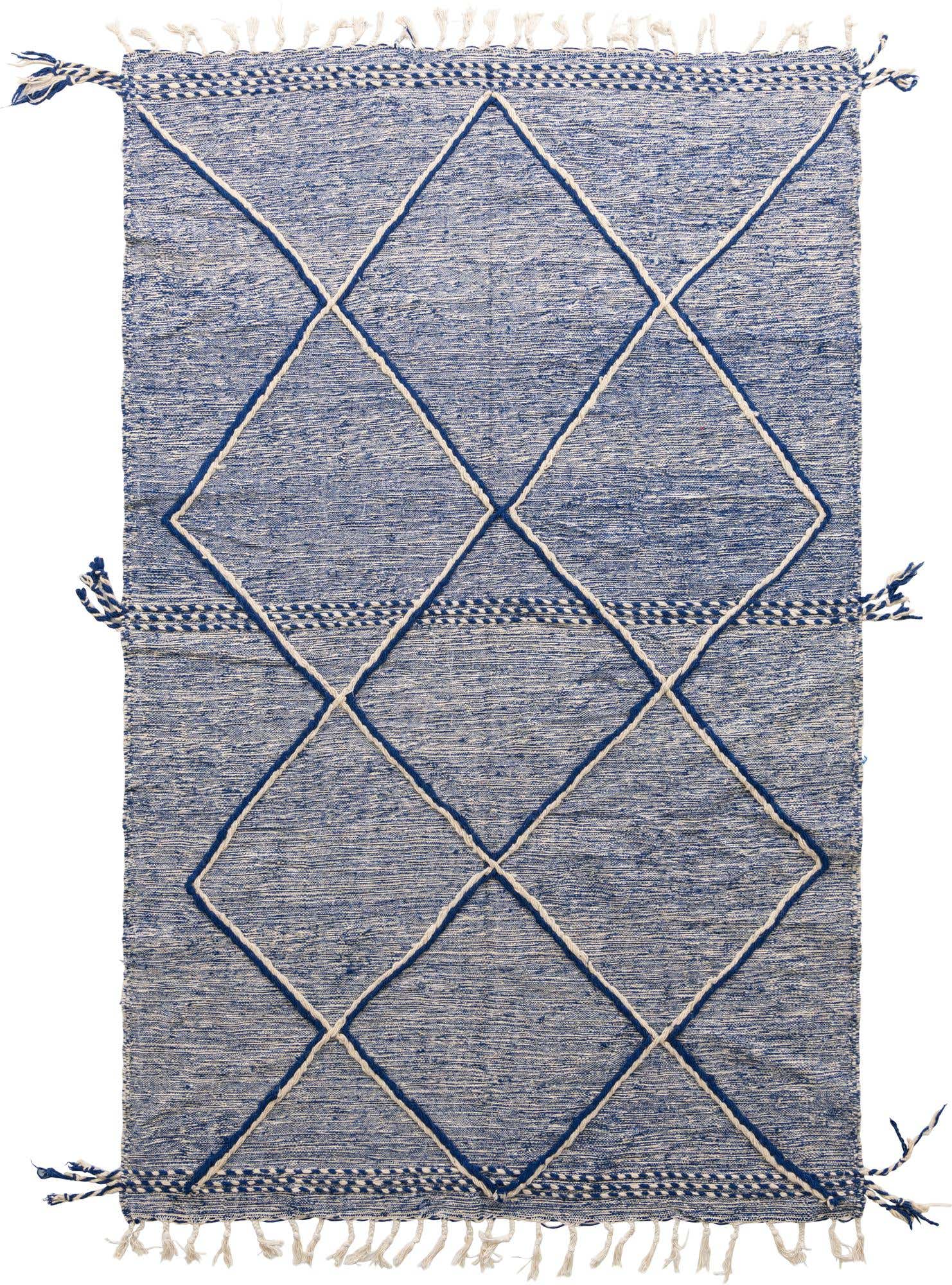 6' 5 x 10' Hand Knotted Moroccan Wool Rug