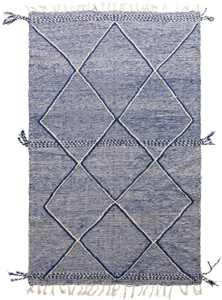 6' 5 x 10' Hand Knotted Moroccan Wool Rug