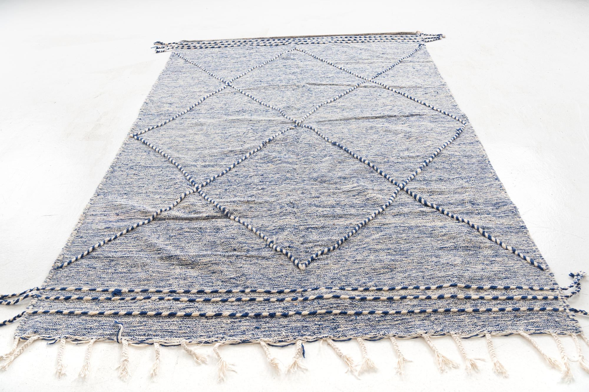 6' 3 x 9' 9 Hand Knotted Moroccan Wool Rug